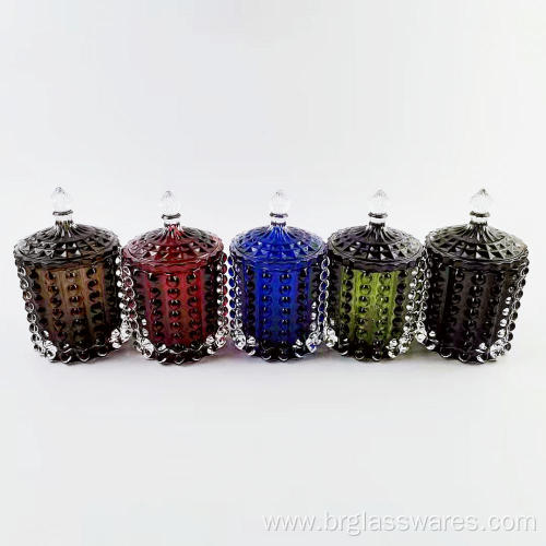 Dot decorations glass candle jar series